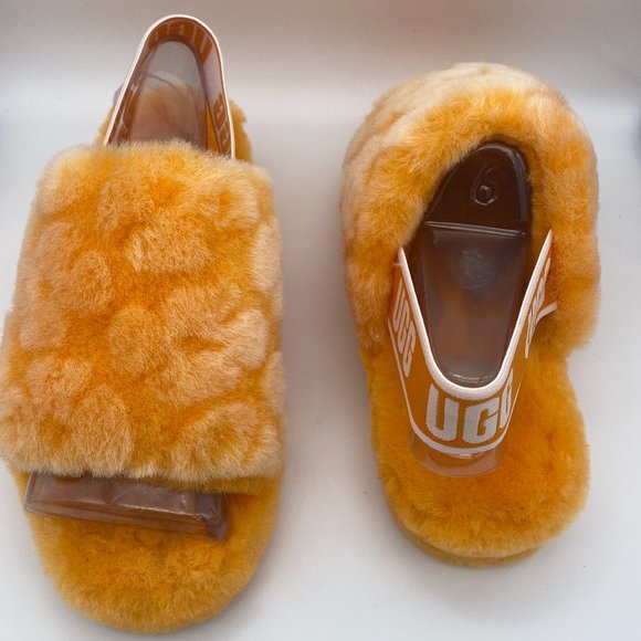 UGG Shoes - UGG "Fluff Yeah" Slides California Poppy/Orange